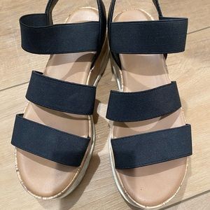 Black strappy sandals